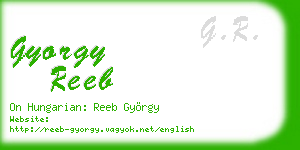 gyorgy reeb business card